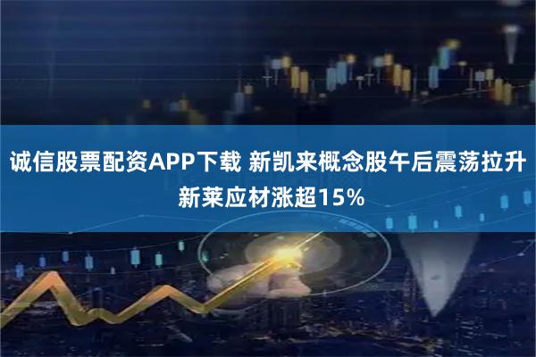 诚信股票配资APP下载 新凯来概念股午后震荡拉升 新莱应材涨超15%