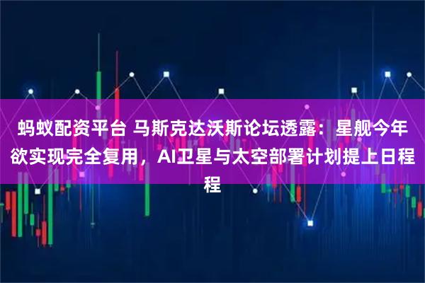 蚂蚁配资平台 马斯克达沃斯论坛透露：星舰今年欲实现完全复用，AI卫星与太空部署计划提上日程